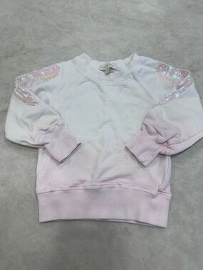 Girls' Pink Sequin Angel Wing Sweatshirt by Angel Face